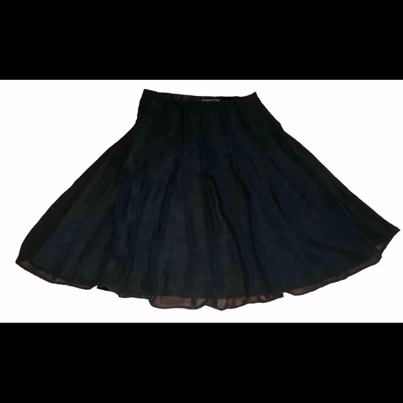 George ME by Mark Eisen Women's Skirt Size 10 Black Sheer Lined A-line - Picture 2 of 6